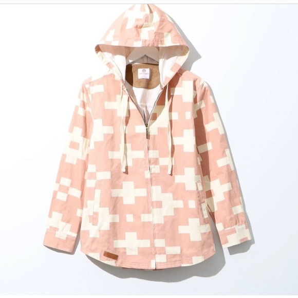 NWT MARLEYLILLY Hooded Aztec Shacket! Jacket hoodie fall warm Size Large NWOT - Picture 1 of 8